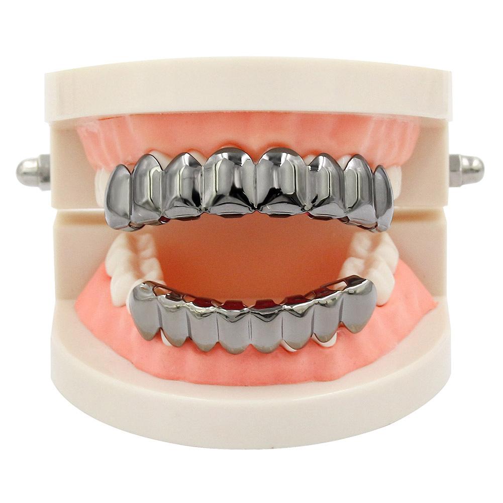 Unisex Glitz Hip-Hop Grills - 8 Upper & 8 Lower Teeth - D337