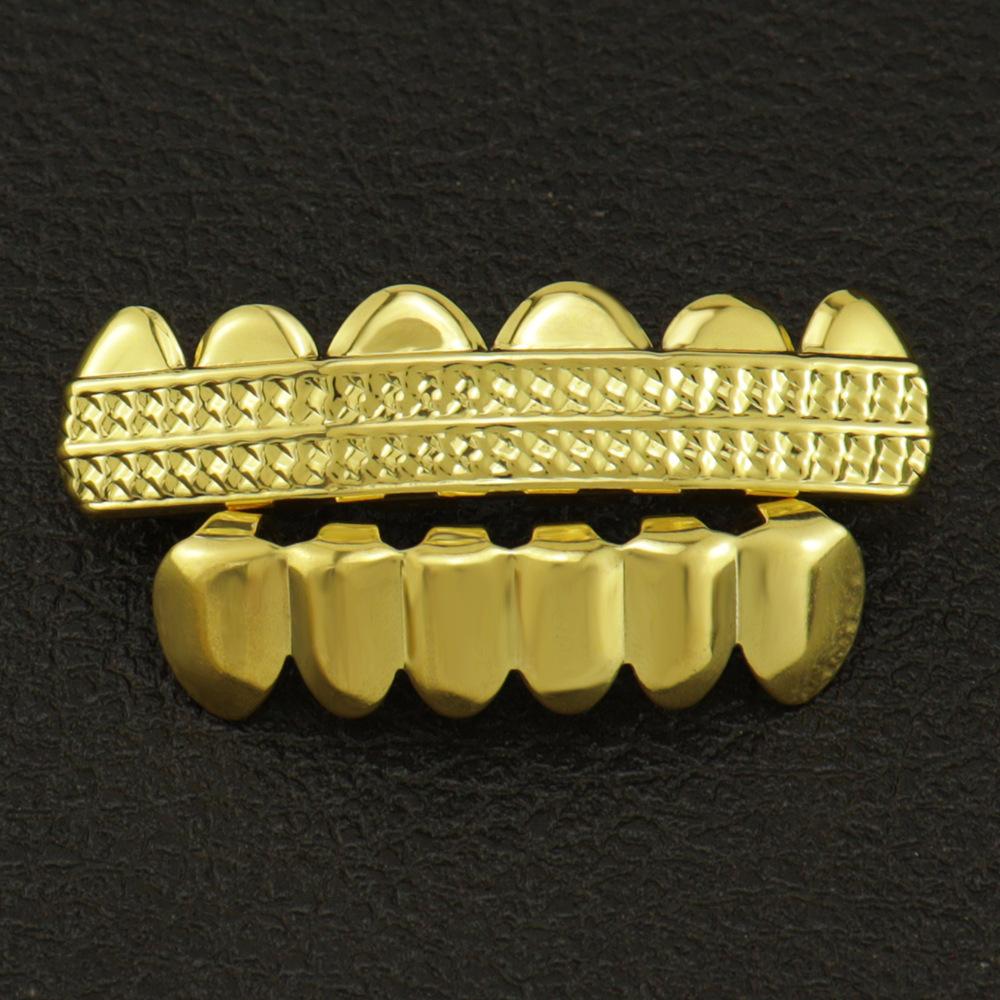 Unisex Halloween Costume Dentures Copper Fangs Grillz Grillz Q875