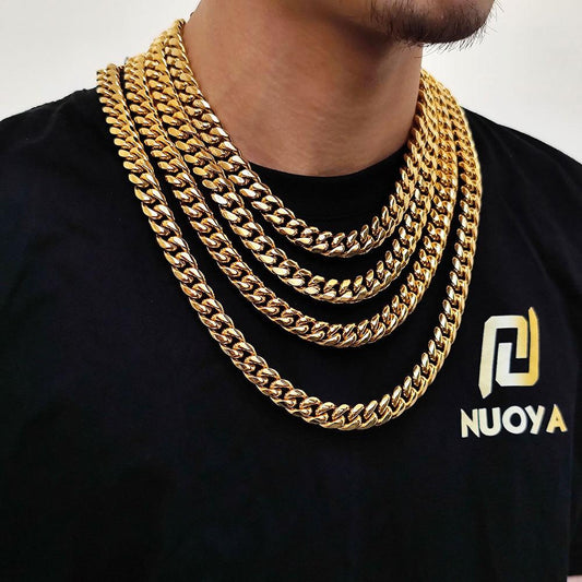 Men's Miami Luxe Cuban Chain Necklace 16-30" Chain Length -D379