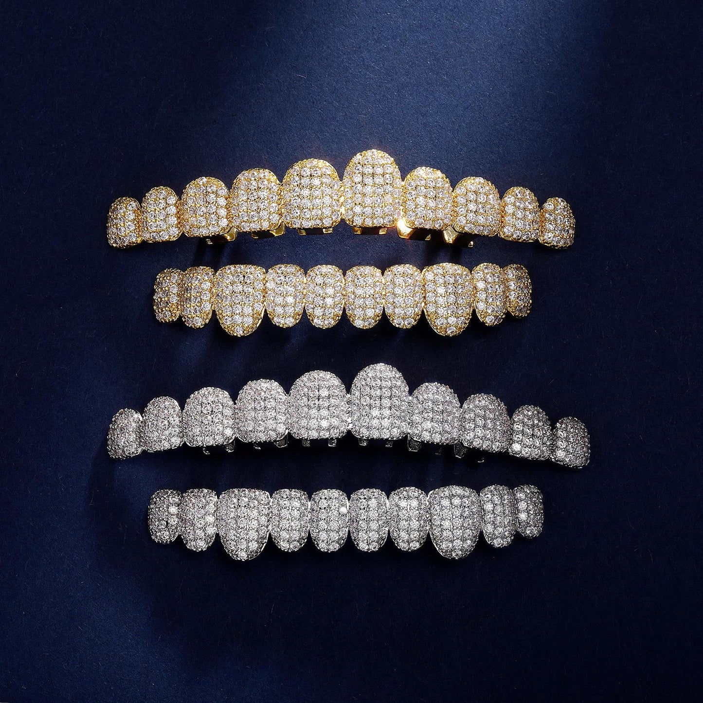 Unisex Cubic Zirconia 10 Teeth Grillz For Men&Women Hiphop Accessories Grills Comfortable K235