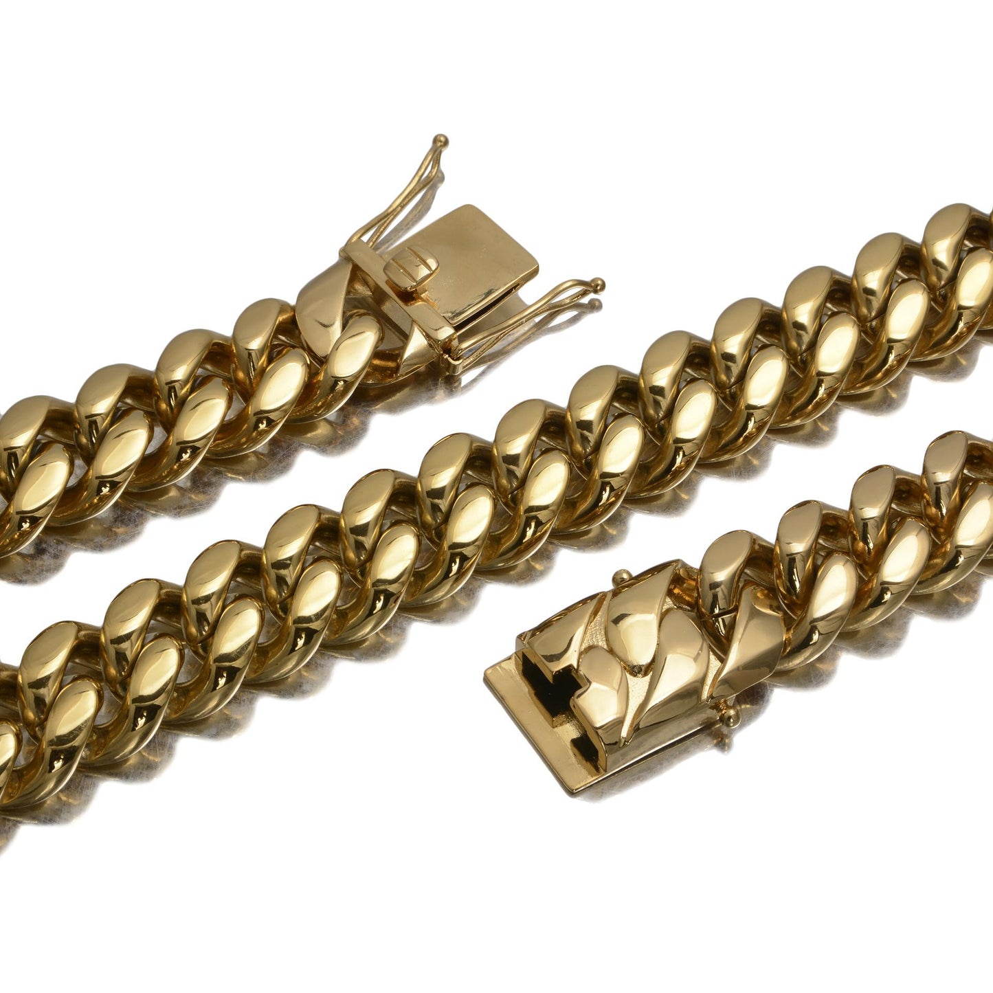 Men's Retro  simple Urban Hip Hop Cuban Chain  Titanium Steel Necklace  22mm 8.5-30inches  D392