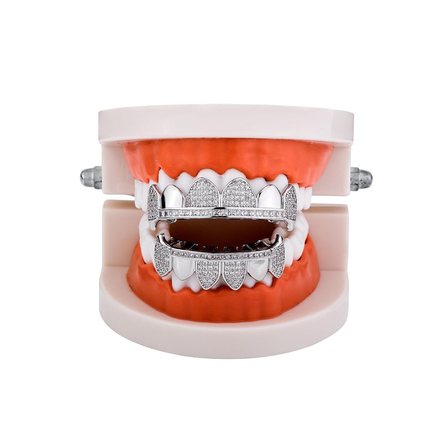 ZR Grillz hip-hop zirconia vampire Halloween accessory, comfortable for men and women to wear, ideal for street rappers.  Y25