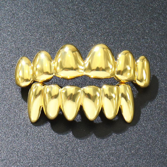 Unisex Irregular Hip Hop Six-Tooth Grillz - Smooth Vampire Fangs Grillz in Copper  Perfect Gift For W782