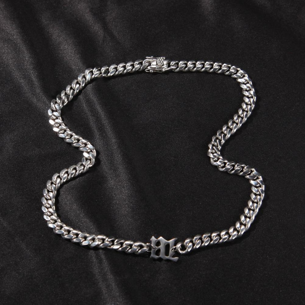 8mm Unisex Urban Groove Stainless Steel Cuban Chain 18 Inches Chain Length -  D314