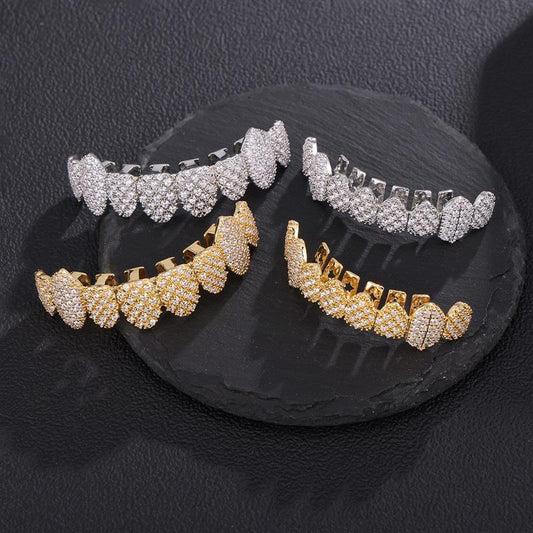 Unisex cubic zirconia vampire halloween comfortable grillz for men&women hiphop accessories grills barces  K248