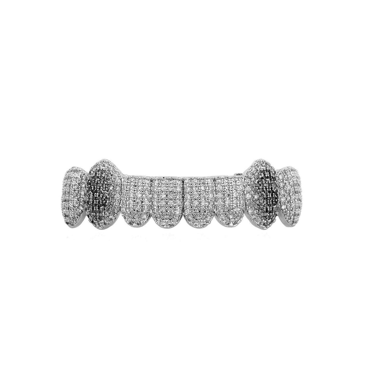 Unisex 8 Teeth Comfortable Cubic Zirconia Grillz For Men&Women Hiphop  K245
