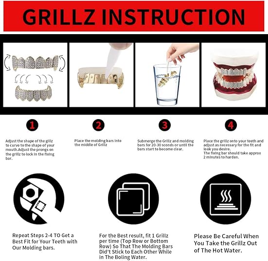Unisex Carved Print Hip Hop Grillz - Smooth Halloween Dentures for Men and Women  Perfect Gift W781