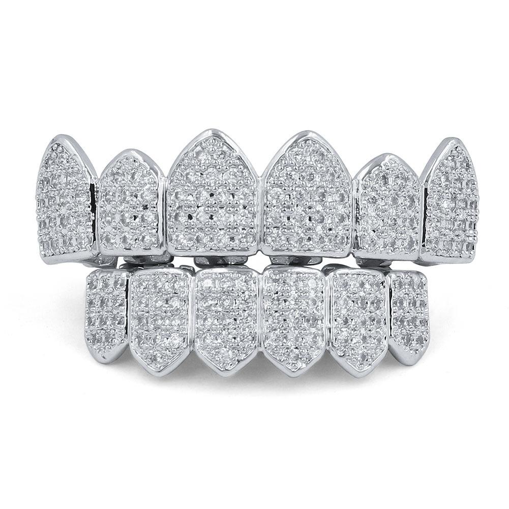 Unisex Hiphop Accessories Grillz Grills Two Color Zircon  Alloy Material K231