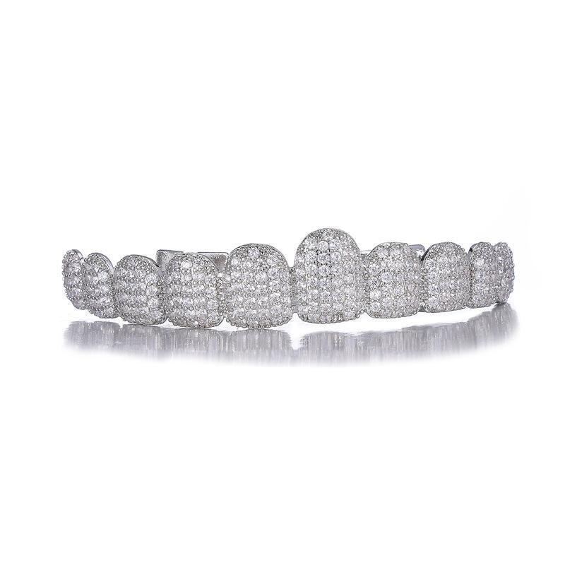 Unisex Cubic Zirconia 10 Teeth Comfortable Grillz Hiphop Accessories Grills    K249