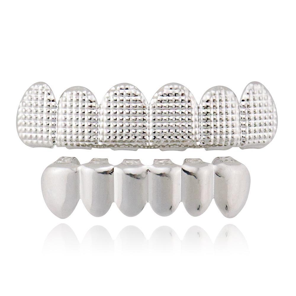 【ALL 6 Teeth GRILLZ WITHOUT ZIRCON IN HERE】Unisex Comfortable Grillz Without Cubic Zirconia For Men & Women HipHop Accessories Grills