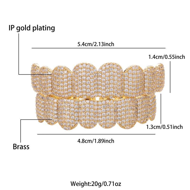 【ALL  8 ZIRCON GRILLZ IN HERE】Unisex Hiphop Accessories Grillz Cubic Zirconia Grills Comfortable  Perfect Gift