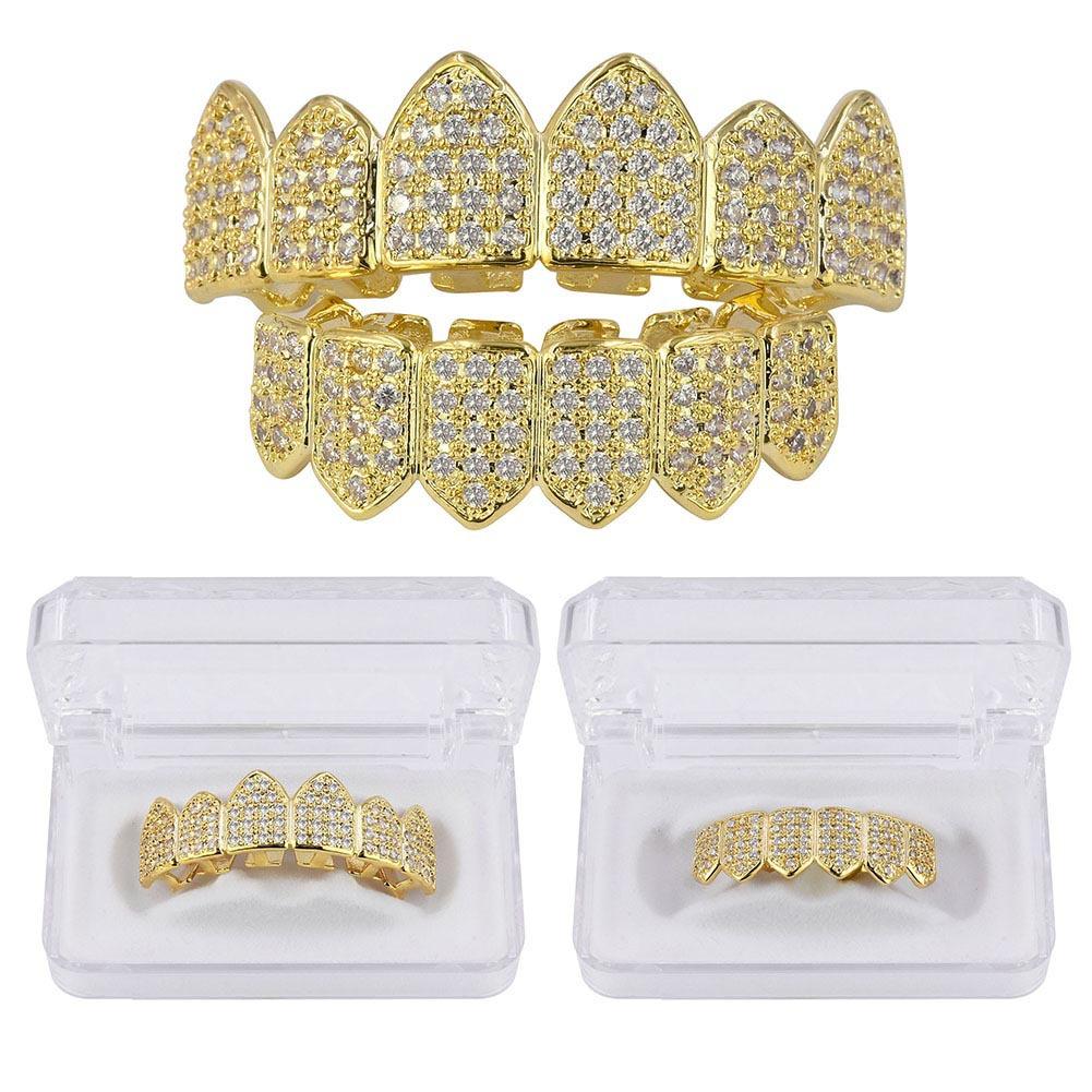 Unisex Hiphop Accessories Grillz Grills Two Color Zircon  Alloy Material K231
