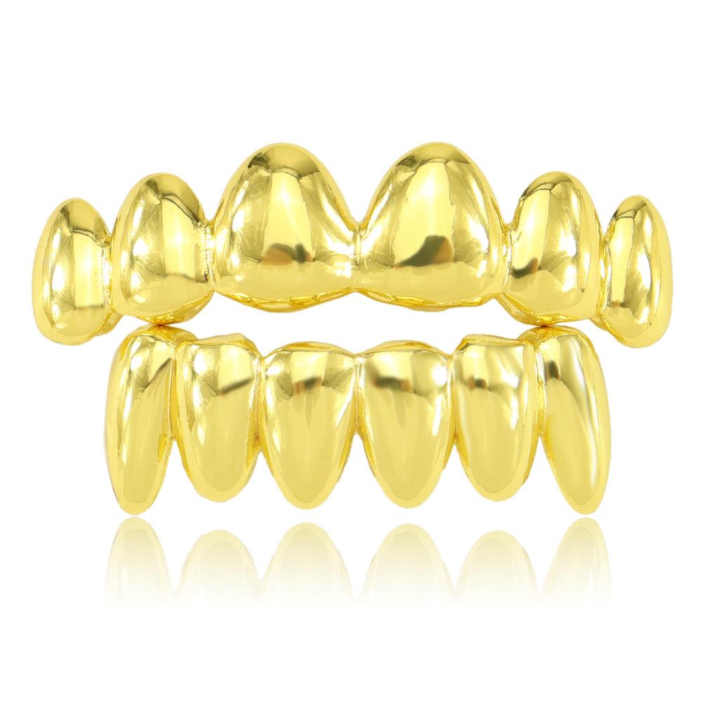 Unisex Irregular Hip Hop Six-Tooth Grillz - Smooth Vampire Fangs Grillz in Copper  Perfect Gift For W782