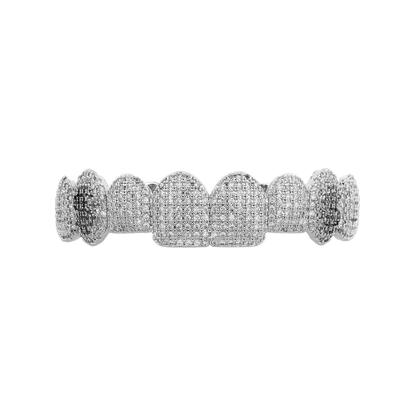 Unisex 8 Teeth Comfortable Cubic Zirconia Grillz For Men&Women Hiphop  K245