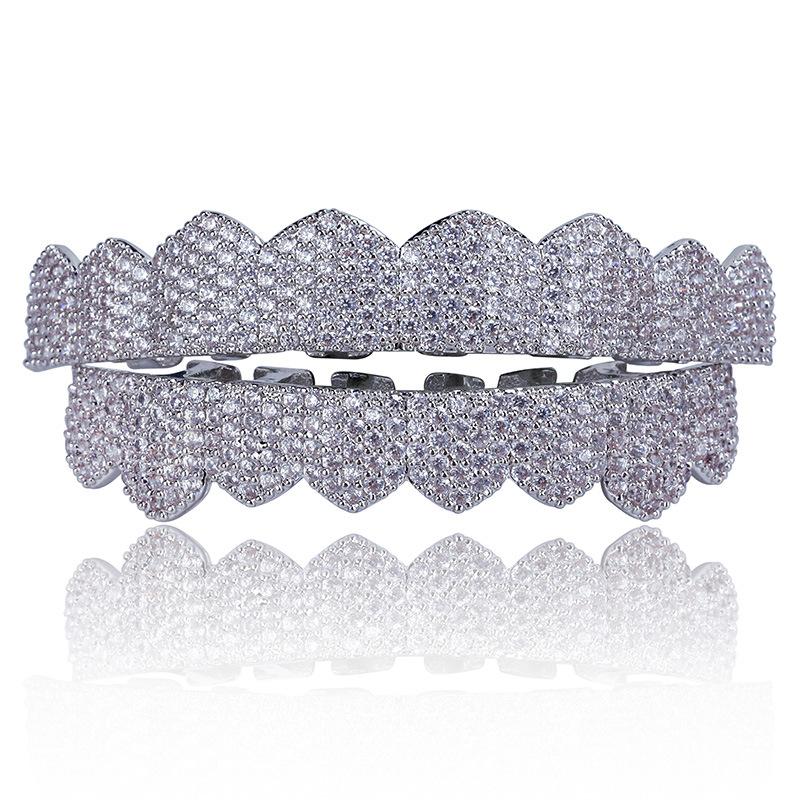 Unisex Sparkling Cubic Zirconia Comfortable Grillz Hiphop Accessories Grills  K241