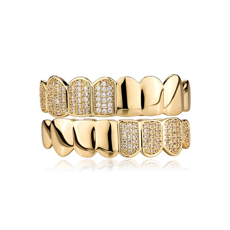 【ALL  8 ZIRCON GRILLZ IN HERE】Unisex Hiphop Accessories Grillz Cubic Zirconia Grills Comfortable  Perfect Gift
