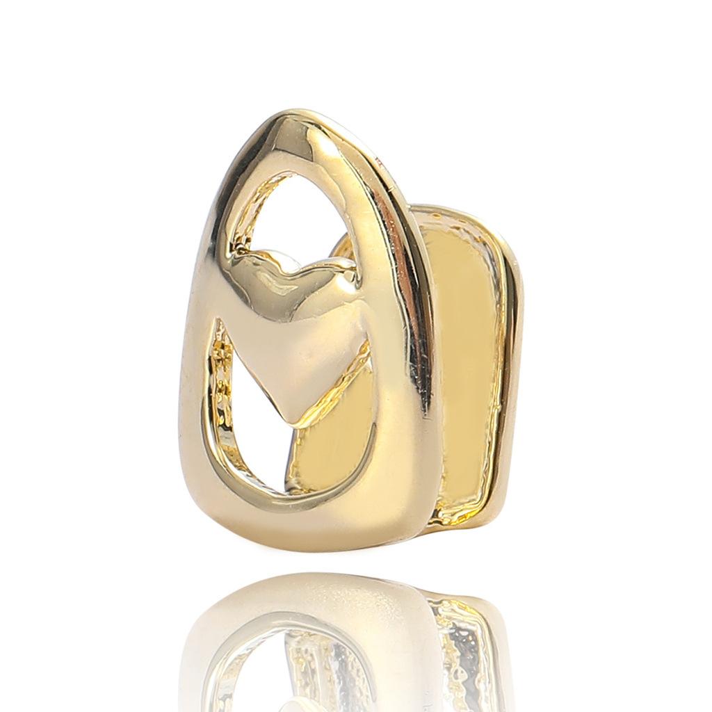 Unisex Hip-Hop Halloween Fangs Grillz Hollow Heart-shaped Fangs Grillz Single Tooth .Q1079