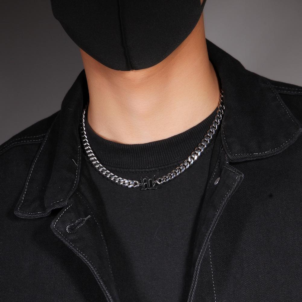 8mm Unisex Urban Groove Stainless Steel Cuban Chain 18 Inches Chain Length -  D314