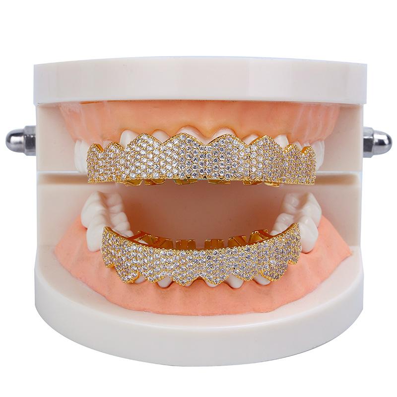 Unisex Sparkling Cubic Zirconia Comfortable Grillz Hiphop Accessories Grills  K241