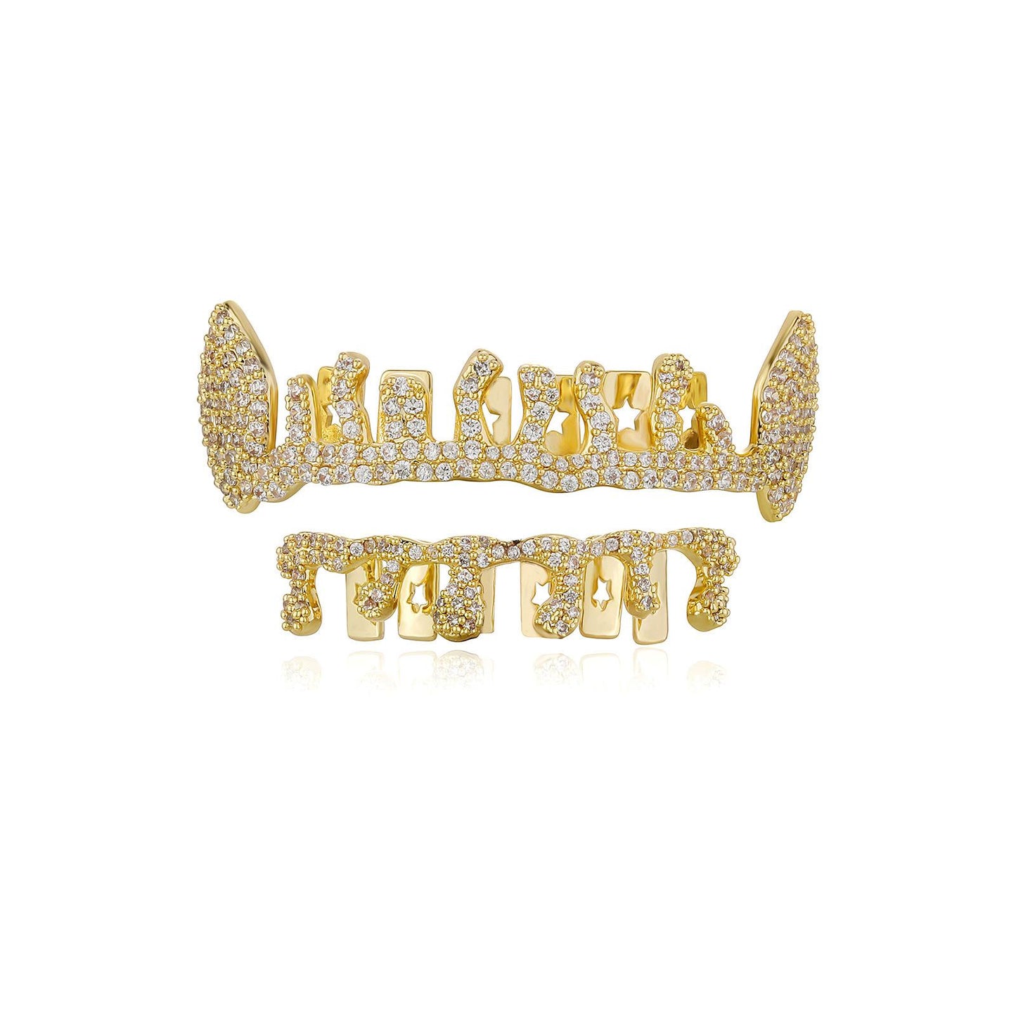Unisex Water Drop Zircon Grillz Hiphop Accessories Comfortable Grills   K232