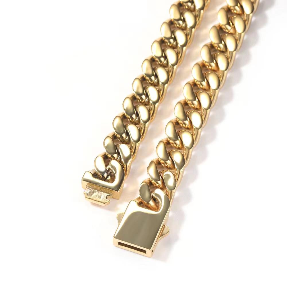 Men's Cuban Necklace -"7-9-11MM  length18in-24in  Simple, Hip-Hop Style, Stainless Steel Chain with Polished Finish and Spring Clasp, X227