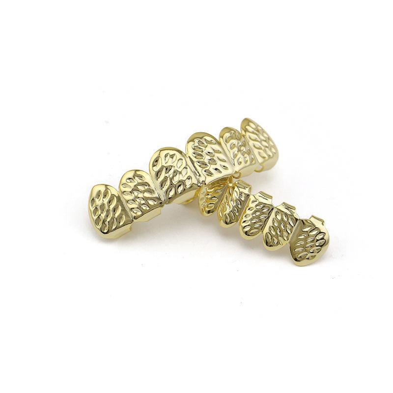 Unisex Carved Print Hip Hop Grillz - Smooth Halloween Dentures for Men and Women  Perfect Gift W781