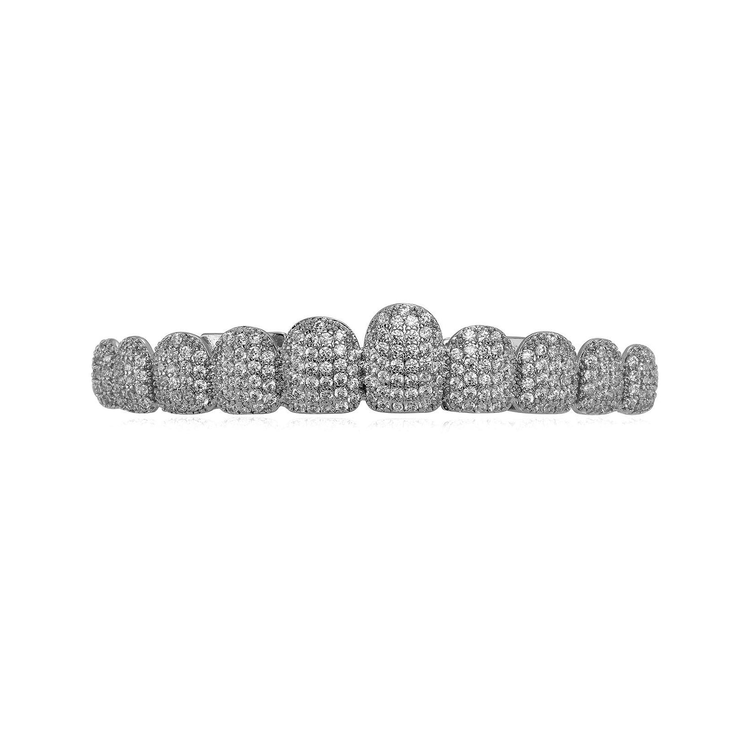 Unisex Cubic Zirconia 10 Teeth Grillz For Men&Women Hiphop Accessories Grills Comfortable K235