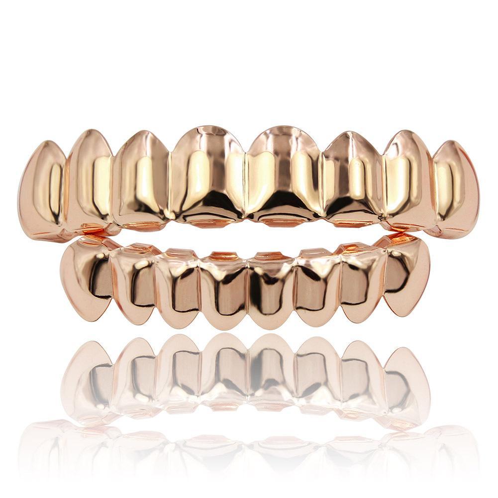 【ALL 8 TEETH GRILLZ WITHOUT ZIRCON IN HERE】Unisex 8 Teeth Decorative Comfortable Grillz For Men & Women HipHop Accessories Grills Perfect Gift