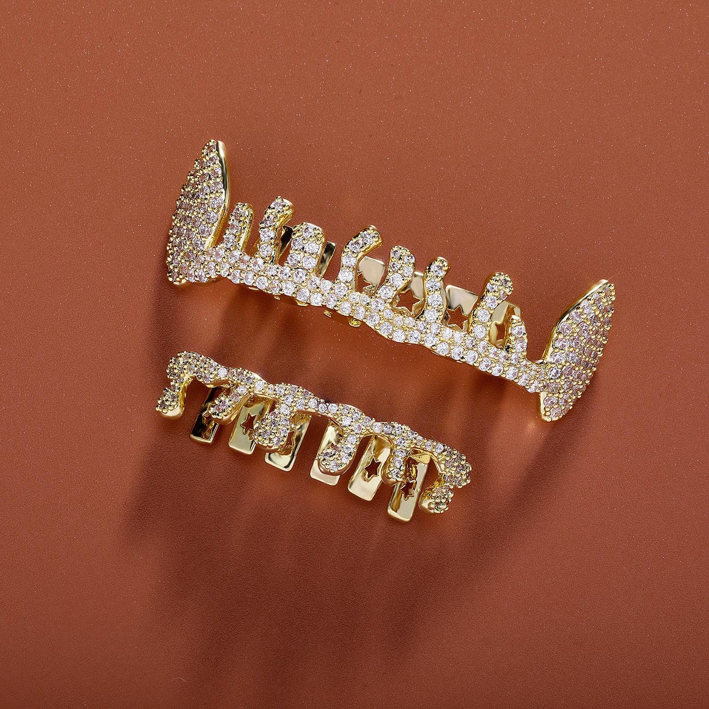 Unisex Water Drop Zircon Grillz Hiphop Accessories Comfortable Grills   K232