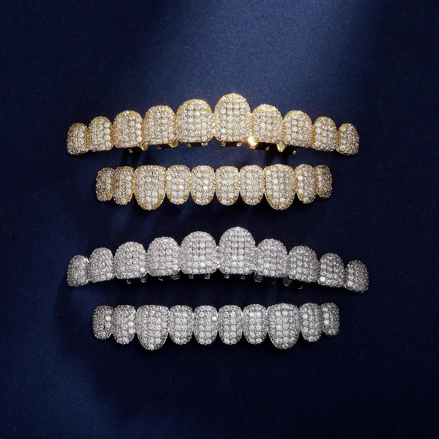 【ALL  8 ZIRCON GRILLZ IN HERE】Unisex Hiphop Accessories Grillz Cubic Zirconia Grills Comfortable  Perfect Gift
