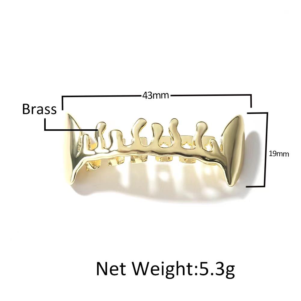 Unisex HIPHOP Hip-hop 8 Upper Teeth and 8 Lower Teeth Grills: Smooth Surface Grillz,S271
