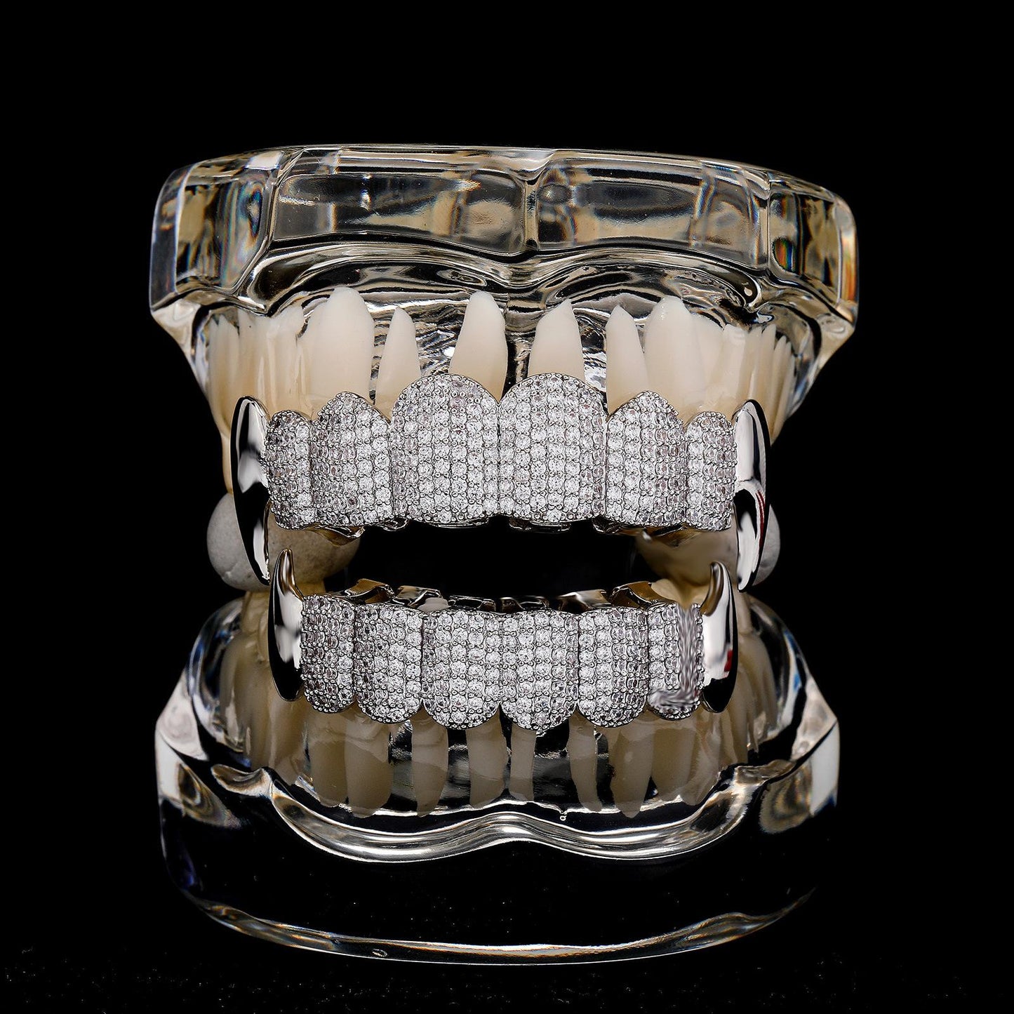 Unisex Halloween Vampire 8 Teeth Grills Hiphop Accessories Comfortable Grillz   K240