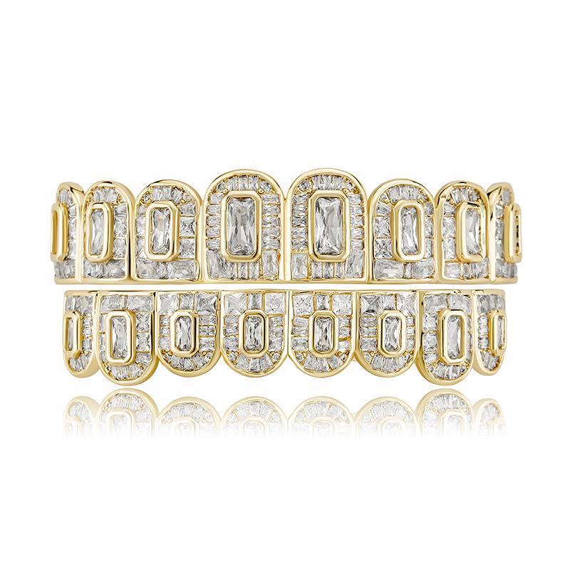 【ALL  8 ZIRCON GRILLZ IN HERE】Unisex Hiphop Accessories Grillz Cubic Zirconia Grills Comfortable  Perfect Gift