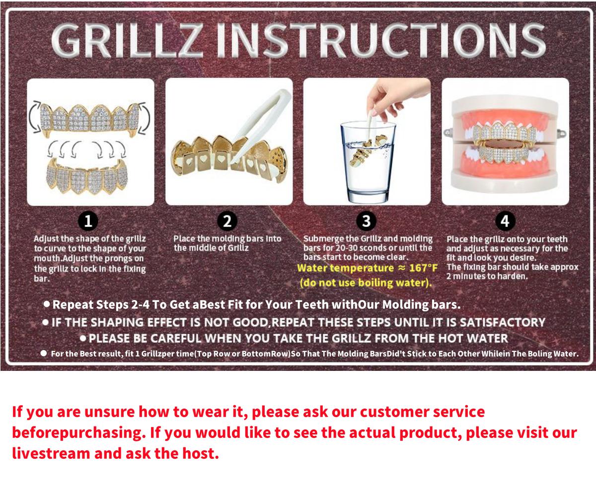 Unisex Cubic Zirconia Comfortable Grillz Hiphop Accessories Grillz  For Men&Women  K236