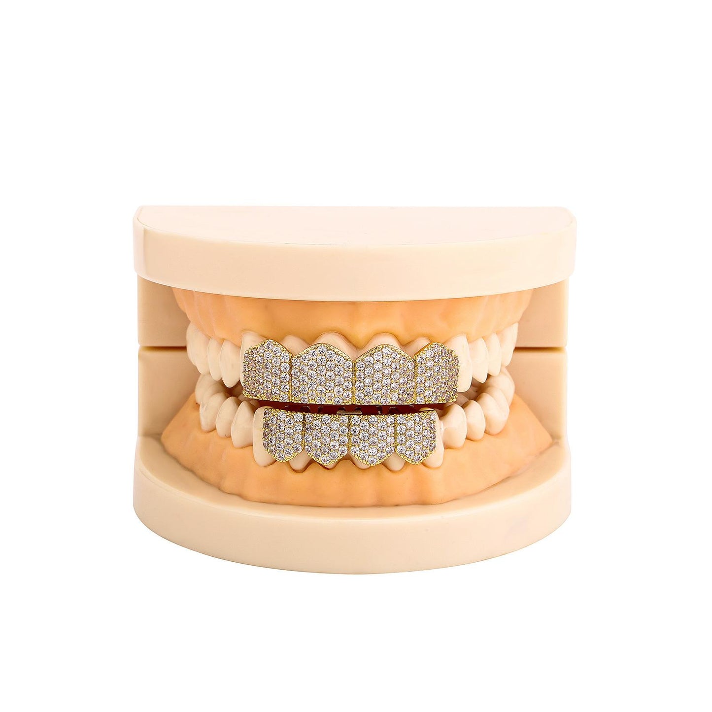 Unisex Cubic Zirconia 4 Teeth Comfortable Grillz For Men&Weomen Hiphop Accessories Grills  K299