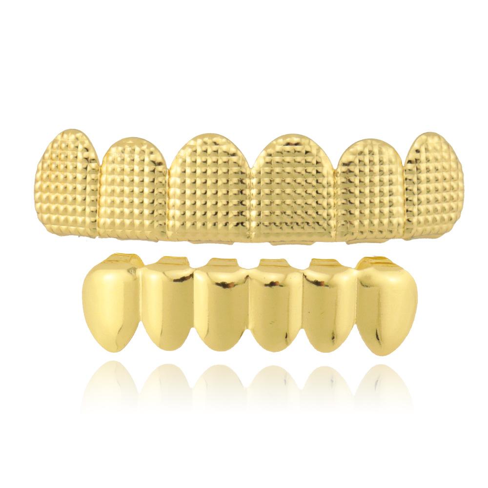 Unisex Halloween Costume Dentures Textured Copper Fangs Grillz Grillz