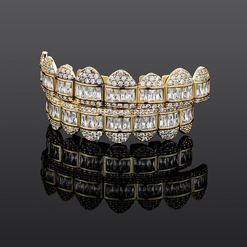 【ALL  8 ZIRCON GRILLZ IN HERE】Unisex Hiphop Accessories Grillz Cubic Zirconia Grills Comfortable  Perfect Gift