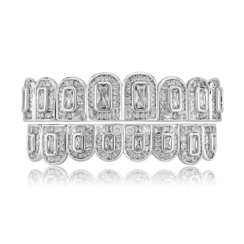 【ALL  8 ZIRCON GRILLZ IN HERE】Unisex Hiphop Accessories Grillz Cubic Zirconia Grills Comfortable  Perfect Gift