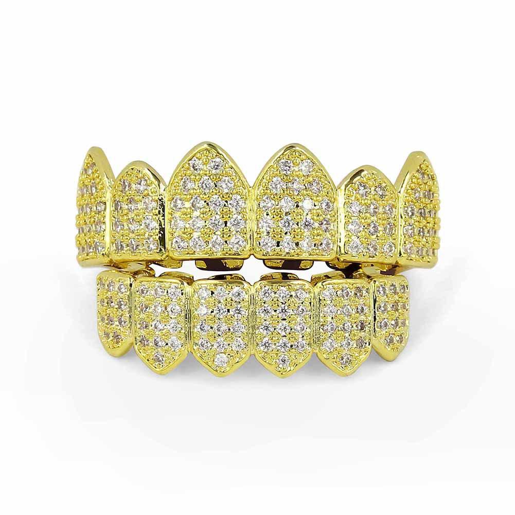 Unisex Hiphop Accessories Grillz Grills Two Color Zircon  Alloy Material K231
