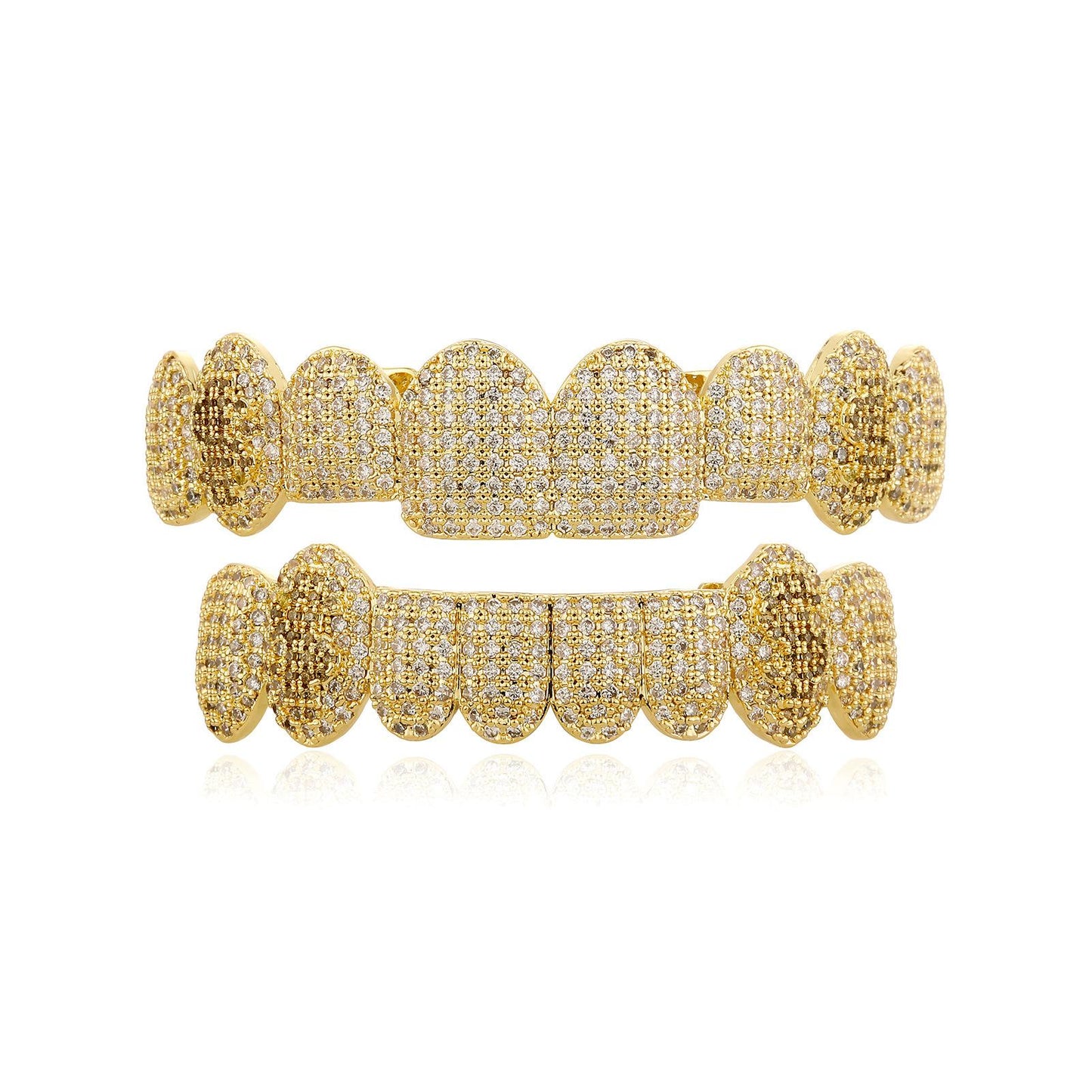 Unisex 8 Teeth Comfortable Cubic Zirconia Grillz For Men&Women Hiphop  K245