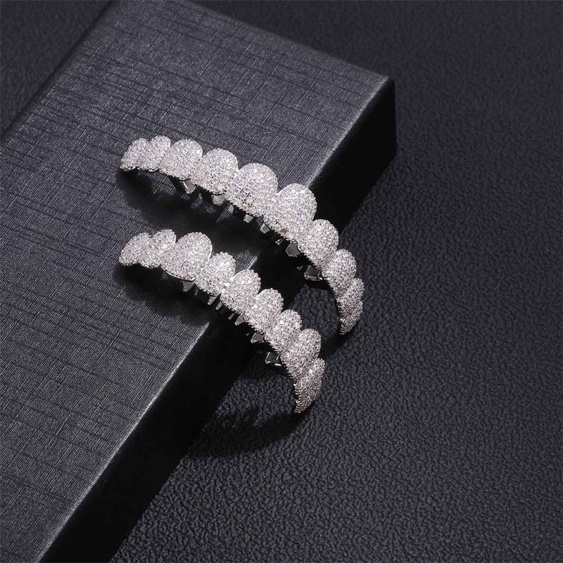 Unisex Cubic Zirconia 10 Teeth Comfortable Grillz Hiphop Accessories Grills    K249