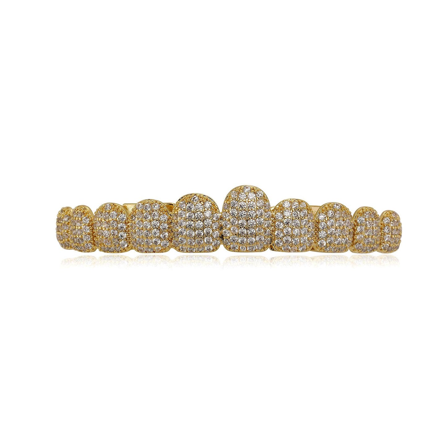Unisex Cubic Zirconia 10 Teeth Grillz For Men&Women Hiphop Accessories Grills Comfortable K235