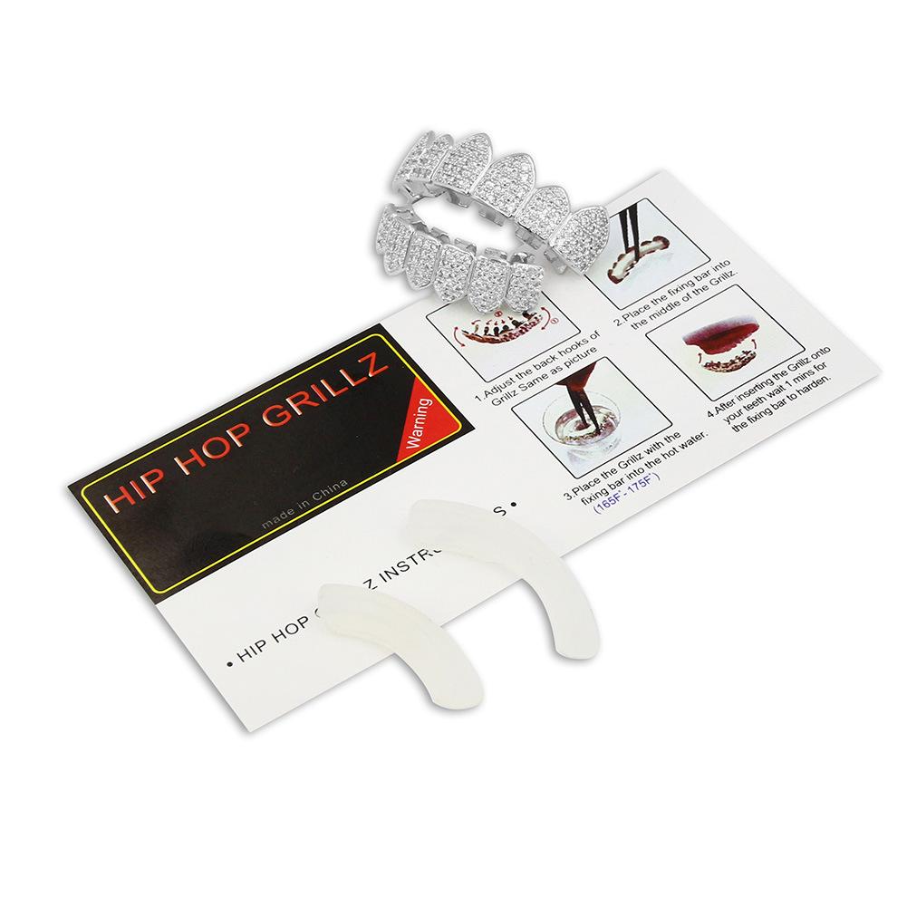 Unisex Hiphop Accessories Grillz Grills Two Color Zircon  Alloy Material K231