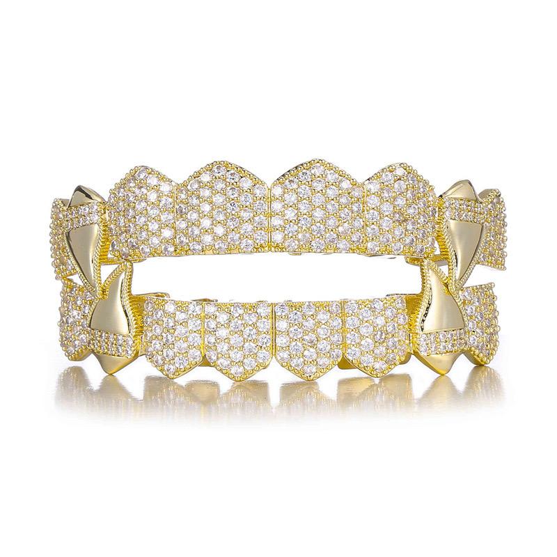 【ALL  8 ZIRCON GRILLZ IN HERE】Unisex Hiphop Accessories Grillz Cubic Zirconia Grills Comfortable  Perfect Gift