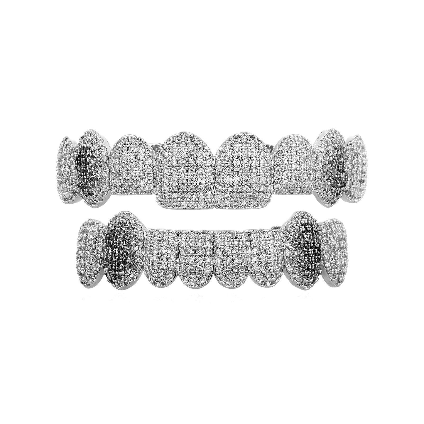 Unisex 8 Teeth Comfortable Cubic Zirconia Grillz For Men&Women Hiphop  K245