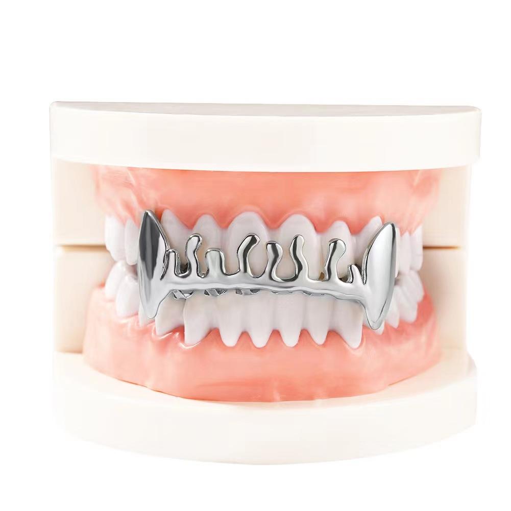 Unisex HIPHOP Hip-hop 8 Upper Teeth and 8 Lower Teeth Grills: Smooth Surface Grillz,S271