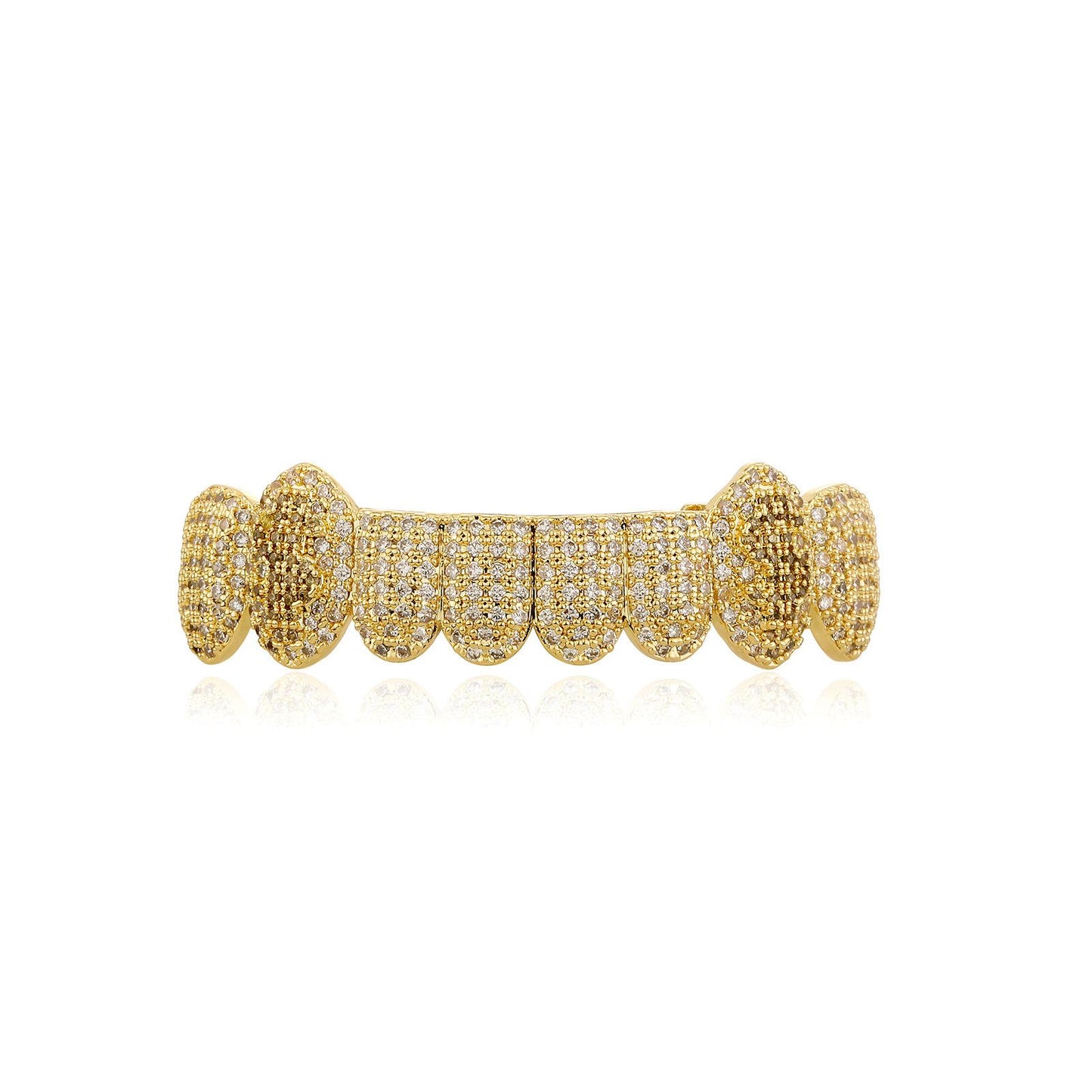 Unisex 8 Teeth Comfortable Cubic Zirconia Grillz For Men&Women Hiphop  K245