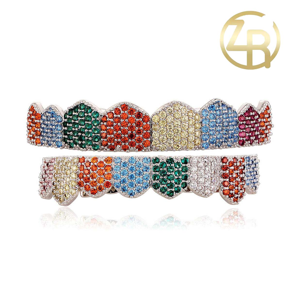 【ALL  8 ZIRCON GRILLZ IN HERE】Unisex Hiphop Accessories Grillz Cubic Zirconia Grills Comfortable  Perfect Gift