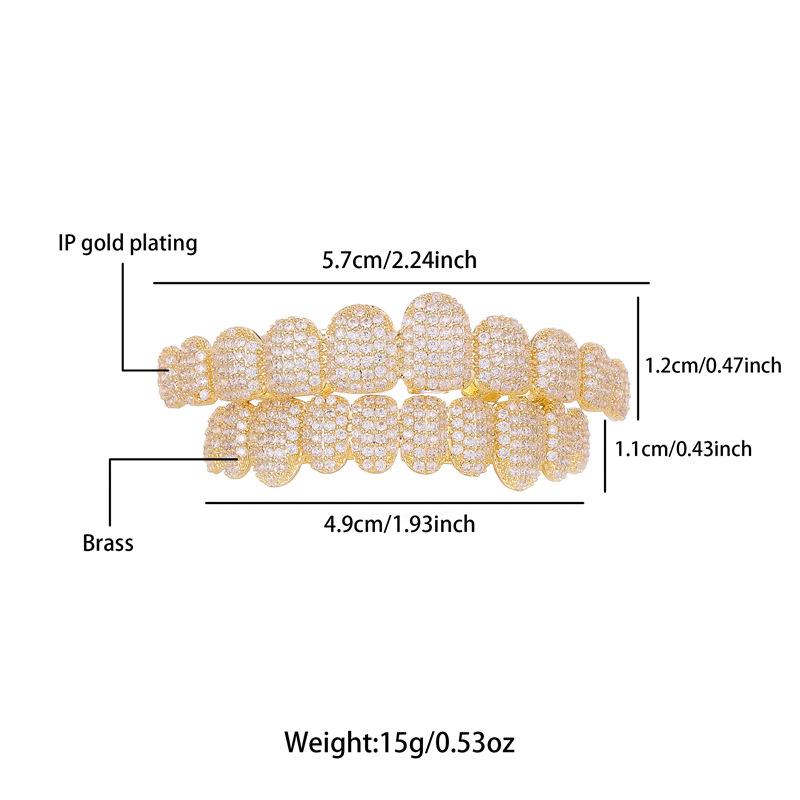 Unisex Cubic Zirconia 10 Teeth Comfortable Grillz Hiphop Accessories Grills    K249