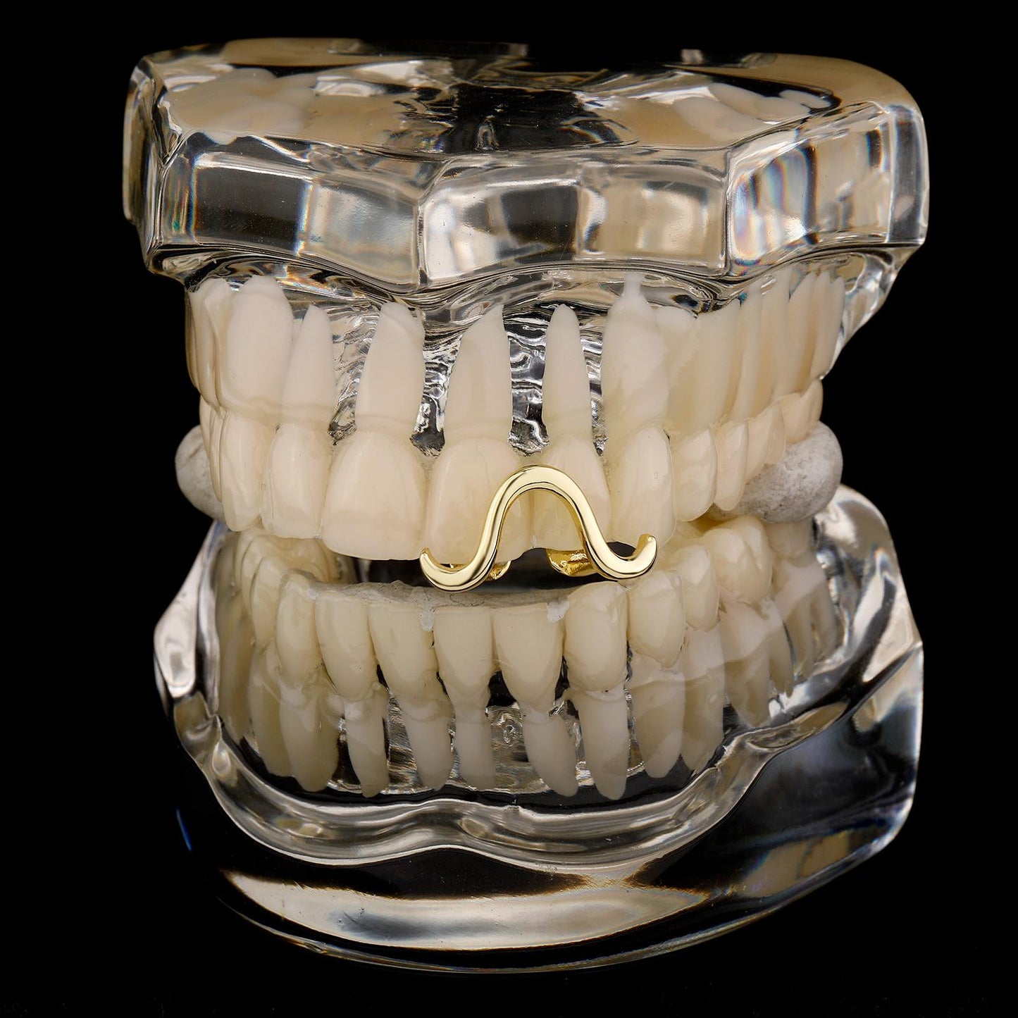 Unisex Halloween Costume Denture Set Smooth Copper Fangs Grillz -Q872